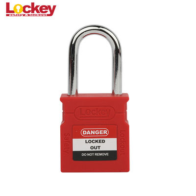 Nâng cấp Load Type Nylon Body Safety Padlock Steel Shackle Safety Loto Lock Lockout
